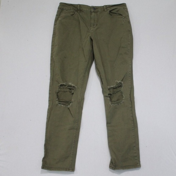 Old Navy Pants - American Eagle Outfitter Green Women Pants Tomgirl Stretch Size 14L